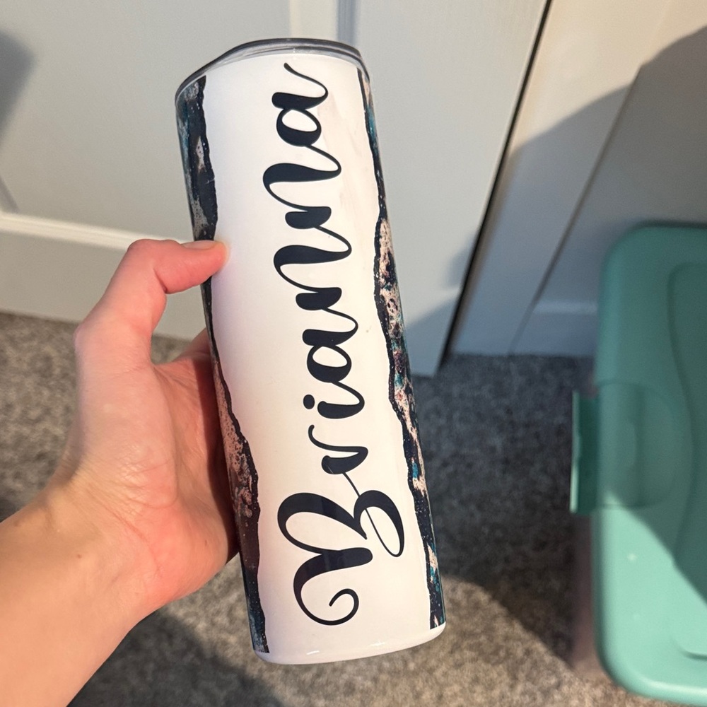 Personalized White Tumbler with Name